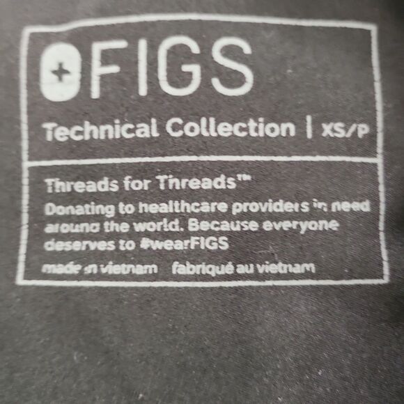 FIGS Zamora Maternity Jogger Scrub Pants, Black, Size XS PETITE, W20SW2016P - Picture 7 of 11